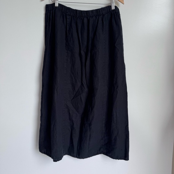 Flax Black A-Line Midi Skirt for Work - Picture 4 of 8